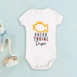 Funny Poopy Diaper Baby Romper Check Engine Baby Bodysuit Cute Mechanic Infant Bodysuits Boys Girls Clothes Newbron Gift