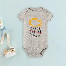 Funny Poopy Diaper Baby Romper Check Engine Baby Bodysuit Cute Mechanic Infant Bodysuits Boys Girls Clothes Newbron Gift