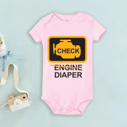Funny Poopy Diaper Baby Romper Check Engine Baby Bodysuit Cute Mechanic Infant Bodysuits Boys Girls Clothes Newbron Gift