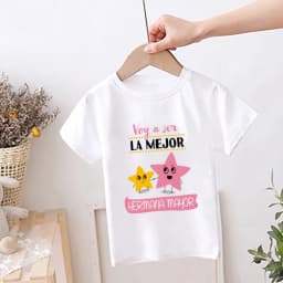 I'm Being Promoted To Big Sister/Brother 2024 T-shirt Baby Announcement T Shirt Kids Spanish Print Children Tops Summer Clothes