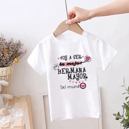 I'm Being Promoted To Big Sister/Brother 2024 T-shirt Baby Announcement T Shirt Kids Spanish Print Children Tops Summer Clothes