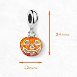 Pumpkin Dangle Charm Women Men Brand New Vintage 925 Sterling Silver Pendant