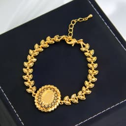 Arabic Design Gold Color Coins Bracelet 21k Gold Plated Turkish Charm Bangles Dubai Women Luxury Wedding Party Kurdish Jewelry