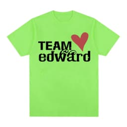 Jacob Wears Team Edward Organic Cotton T-shirt Twilight Fans Clothing Vintage T Shirt Men Women Fashion Casual Oversized Tshirts