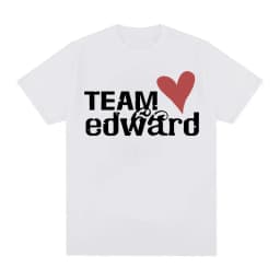 Jacob Wears Team Edward Organic Cotton T-shirt Twilight Fans Clothing Vintage T Shirt Men Women Fashion Casual Oversized Tshirts