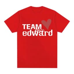 Jacob Wears Team Edward Organic Cotton T-shirt Twilight Fans Clothing Vintage T Shirt Men Women Fashion Casual Oversized Tshirts