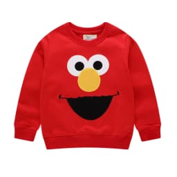 5-7T New Autumn Blue Elmo Sweatshirts Baby Boy Girls Cartoon Shirts Fashion Clothing Long Sleeve Hoody Boys Girls Tops