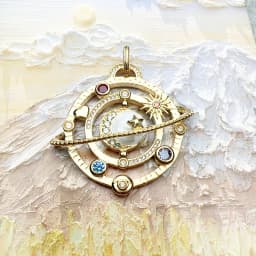 Pendant Cosmic Planetary Ring Fine Jewelry Europe 925 Sterling Silver Bohemia Lucky Amulet Gift For Woman Men