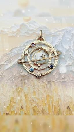 Pendant Cosmic Planetary Ring Fine Jewelry Europe 925 Sterling Silver Bohemia Lucky Amulet Gift For Woman Men