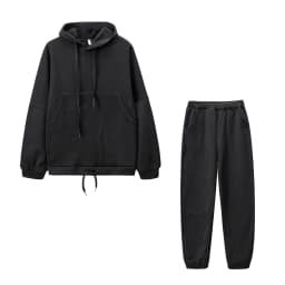 Hot Sale Europe and the United States Spring and Autumn New Fashion Big Pocket Solid Color Sweater Leisure Two-piece Set