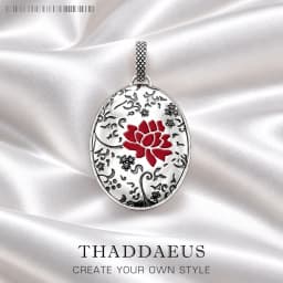 Pendant Red Rose Locket Summer Brand New Fine Jewelry Europe 925 Sterling Silver Romanitc Gift For Women