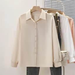 Spring Autumn Chiffon Shirt Women Shirts Fashion Female Long Sleeve Loose Solid Casual Blouse Tops Office Lady Shirts S-4XL