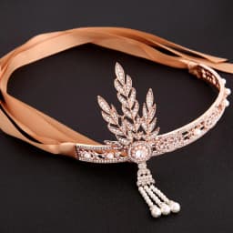 1920s Vintage Hair Jewelry Leaf Crystal Pearl Bridal Headpiece Flapper Great Gatsby Tiara And Crown Headband For Women Wedding