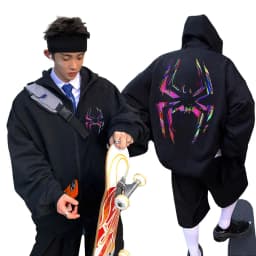 Rapper Metro Boomin Heroes & Villains Spider Print Zipper Hoodie Men Gothic Casual Zip Up Jacket Male Hip Hop Trend Cool Hoodies