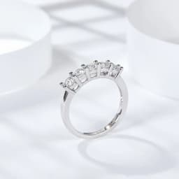 ALITREE D Color 4mm Moissanite Diamond Rings for Women Classic Match Wedding Eternity Band with GRA s925 Sterling Silver Ring
