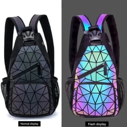 Male Shoulder Sling Bags Man Casual Chest Business Multi Functional Women Backpack Cycling Sports Rucksack Travel Pack Holograph