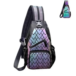 Male Shoulder Sling Bags Man Casual Chest Business Multi Functional Women Backpack Cycling Sports Rucksack Travel Pack Holograph