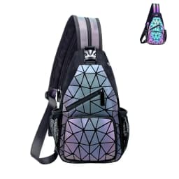 Male Shoulder Sling Bags Man Casual Chest Business Multi Functional Women Backpack Cycling Sports Rucksack Travel Pack Holograph