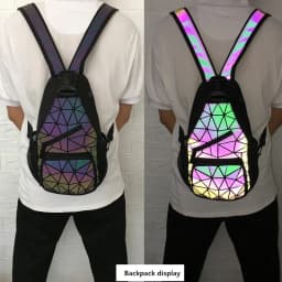 Male Shoulder Sling Bags Man Casual Chest Business Multi Functional Women Backpack Cycling Sports Rucksack Travel Pack Holograph