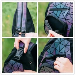 Male Shoulder Sling Bags Man Casual Chest Business Multi Functional Women Backpack Cycling Sports Rucksack Travel Pack Holograph