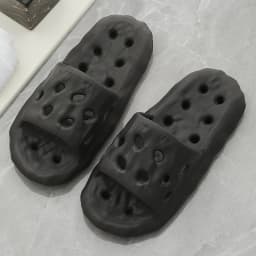Hollow Out Bottom Bathroom Slippers Women Light Non-slip Soft Sole Home Slides Woman Solid Color Quick-drying Pool Flip Flops