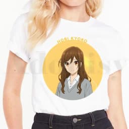 Horimiya Hori San To Miyamura Kun Anime Cartoon Short Sleeve Female Tops Tees Harajuku  VintageT Shirts Women's T-shirt