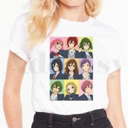 Horimiya Hori San To Miyamura Kun Anime Cartoon Short Sleeve Female Tops Tees Harajuku  VintageT Shirts Women's T-shirt