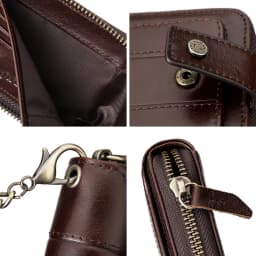 HUMERPAUL Genuine Leather Men's Wallet RFID Male Credit Card Holder with ID Window Multifunction Storage Bag Zipper Coin Purse
