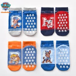 4Pairs Genuine Paw Patrol Kids Cotton Socks Non Slip Boy Cute Cartoon Socks Chase Marshall Rubble for Children Baby Indoor Socks