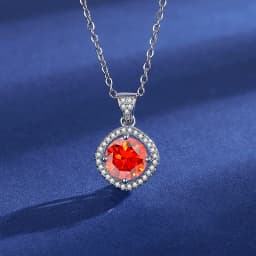 Silver 925 6 Prong Moissanite Pendant Necklace for Women Trendy Design D Color VVS Pass Diamond Testing Jewelry with Box GRA