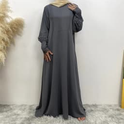 Muslim women's abaya Middle East Dubai abaya Turkish Islamic zipper dress Elegant dress for Arab women in Lent