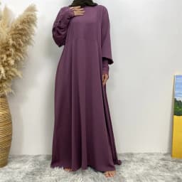 Muslim women's abaya Middle East Dubai abaya Turkish Islamic zipper dress Elegant dress for Arab women in Lent