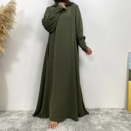 Muslim women's abaya Middle East Dubai abaya Turkish Islamic zipper dress Elegant dress for Arab women in Lent