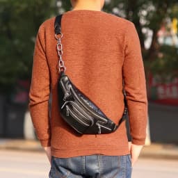 Women chest Pack Punk Bag Solid PU leather handbag Women's Belt Waist Bag Women Waist Pack cell phone Bags
