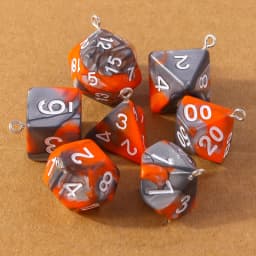 7pcs Fashion Colorful Geometric Dice Charms Pendants for Making Earrings Necklace DIY Jewelry Accessories Supplies