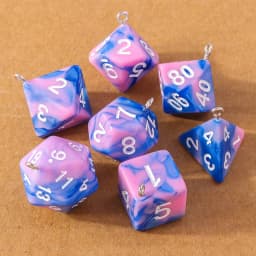 7pcs Fashion Colorful Geometric Dice Charms Pendants for Making Earrings Necklace DIY Jewelry Accessories Supplies