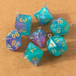 7pcs Fashion Colorful Geometric Dice Charms Pendants for Making Earrings Necklace DIY Jewelry Accessories Supplies