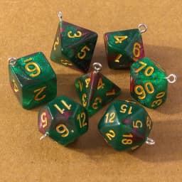 7pcs Fashion Colorful Geometric Dice Charms Pendants for Making Earrings Necklace DIY Jewelry Accessories Supplies