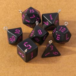 7pcs Fashion Colorful Geometric Dice Charms Pendants for Making Earrings Necklace DIY Jewelry Accessories Supplies
