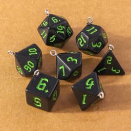 7pcs Fashion Colorful Geometric Dice Charms Pendants for Making Earrings Necklace DIY Jewelry Accessories Supplies