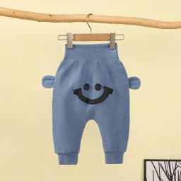 Autumn Infant Thickened Cotton Pants Baby Cartoon Print Trousers Winter Newborn Boys Girls' Big Hip Circumference Pants Clothing
