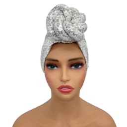 Sequins Twisted Flower Turban Cap for Women Fashion African Female Head Wraps Muslim Headscarf Bonnet Turbante Mujer
