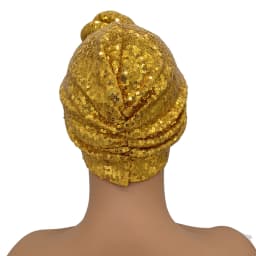 Sequins Twisted Flower Turban Cap for Women Fashion African Female Head Wraps Muslim Headscarf Bonnet Turbante Mujer