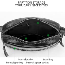 Fanny Pack Waist Bag Multifunction Genuine Leather Hip Bum Bag Travel Pouch For Men and Women For Hiking Running And Cycling