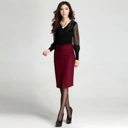 Fashion new large size high waist fashion casual mid-length wool pencil skirt women's skirts women.