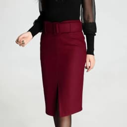 Fashion new large size high waist fashion casual mid-length wool pencil skirt women's skirts women.