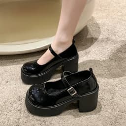 Fashion White Chunky Platform High Heels Women's 2024 New Fall/winter Mary Jane Shoes
