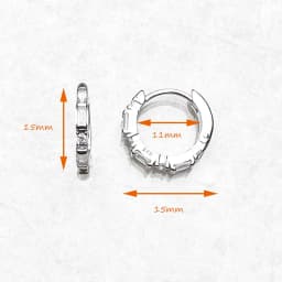White Zircon Creole Hinged Hoop Earrings Europe Fine Jewelry For Women Gift In Real 925 Sterling Silver