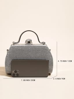 1 PC Glitter Women's Evening Bags Formal Party Clutches, Elegant Sparkling Crystal Clutch Purses Bride and Bridesmaid Handbag Fo