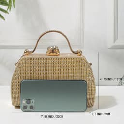 1 PC Glitter Women's Evening Bags Formal Party Clutches, Elegant Sparkling Crystal Clutch Purses Bride and Bridesmaid Handbag Fo